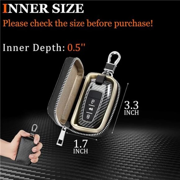 Faraday Bags for Car Key Fob Carbon Fiber Car Signal Blocking Bags Car Key - Picture 3 of 7